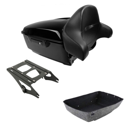 King Trunk Backrest Mount Rack Fit For Harley Tour Pak Street Glide 2014-2025 23