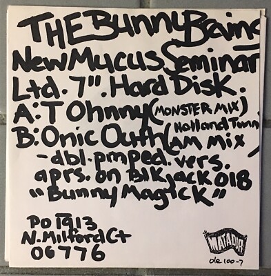 The Bunny Brains New Mucus Seminar Ltd. 7” Hard Disk Black Vinyl
