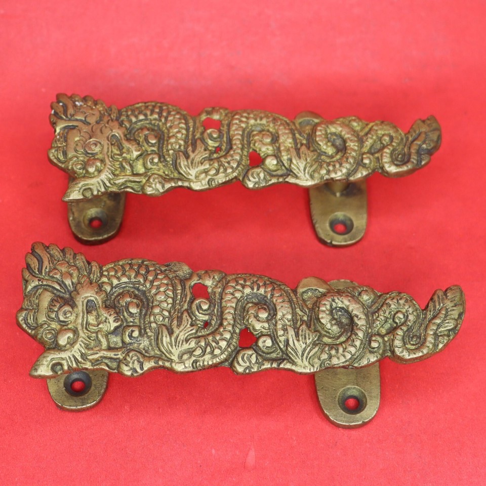 Dragon Shape Handcrafted Brass Antique Style Window Cupboard Door Pull