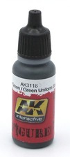AK Interactive AK3116 Dark Blue Green 17ml Bottle Figure Acrylic Paint Shadows
