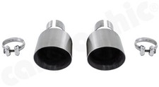 CARGRAPHIC Sport Tailpipes 100mm brushed 718 Boxster Cayman GTS GT4 Spyder RS