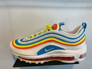 Air max 97 Arco Iris Azul furia cumbre Blanco Naranja Nuevo Tamaño  grade-school Escuela Primaria | eBay