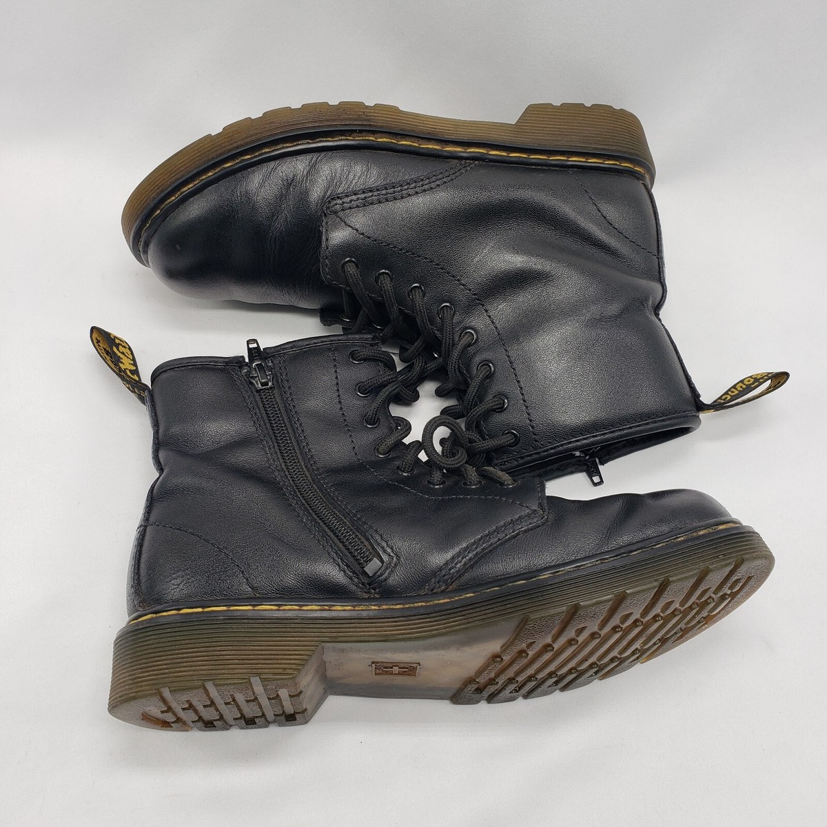 Dr Martens 1469J Black Delaney Leather Side Zip Boots Mens Size US