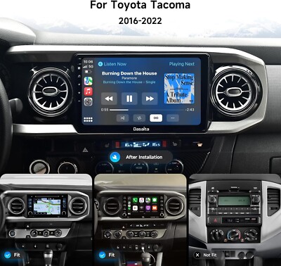 Dasaita 10.2'' Car Radio for Toyota Tacoma 2016-2022 Apple Carplay 4G LTE T-Style
