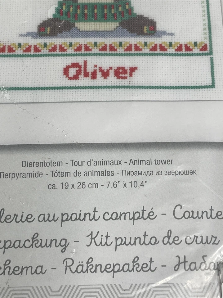 Vervaco Animal Tower Birth Record Counted Cross Stitch Kit - Image 3 of 4