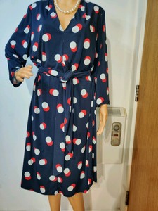 phase eight navy polka dot dress