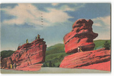 1938 North Vista of the Balanced & Steamboat Rocks, Colorado VTG Postcard COCO1.