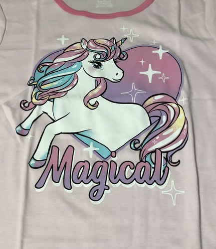 NEW Girl's Children's Place Unicorn Summer Pajamas Size 14 - Picture 3 of 4