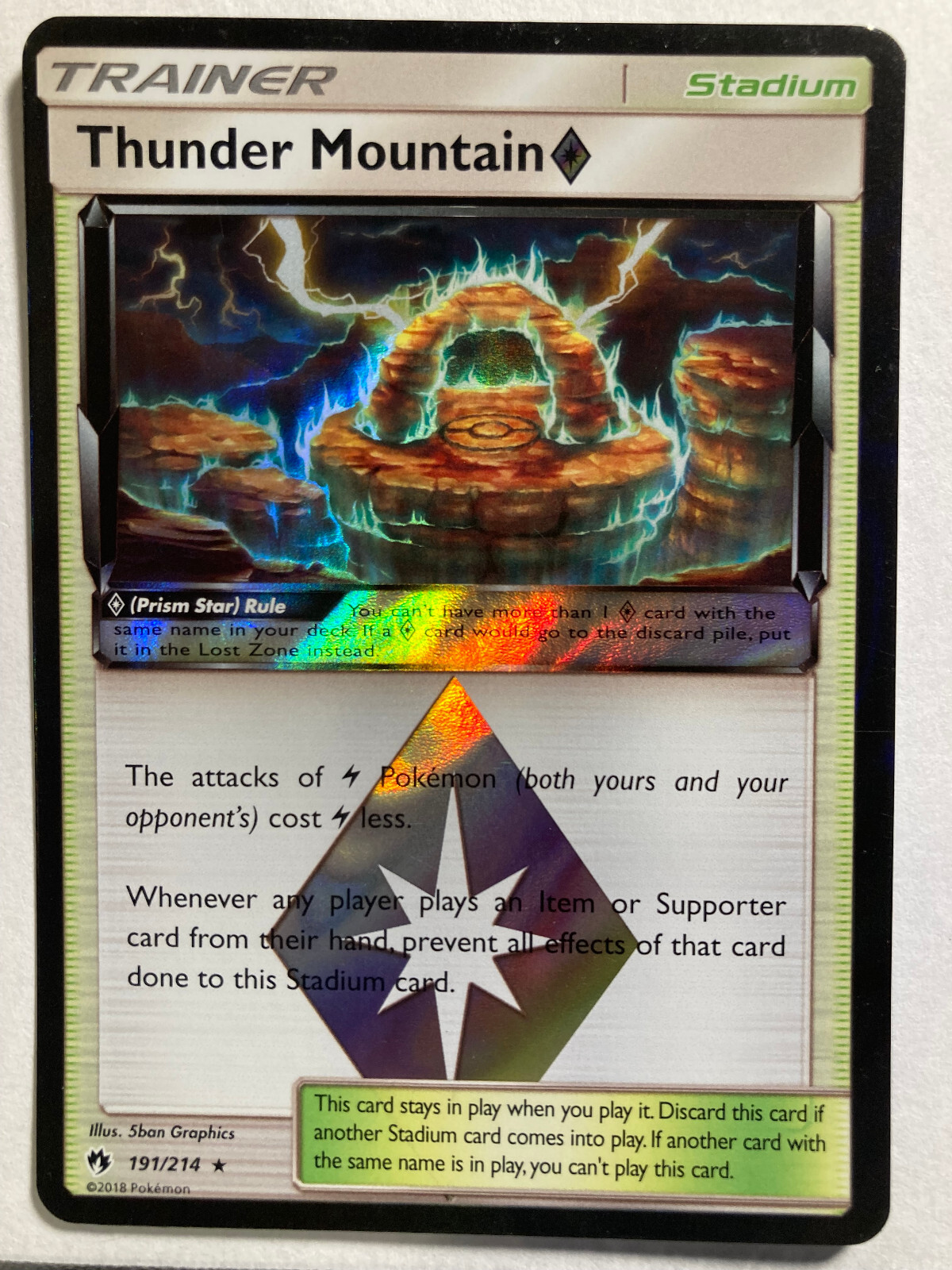 Thunder Mountain 191/214 Lost Thunder - Pokemon - LP