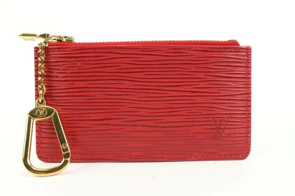 Louis Vuitton Red Epi Leather Key Pouch Pochette Cles s210lv45