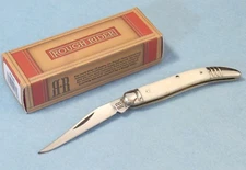 ROUGH RYDER RR060 BABY TOOTHPICK White smooth bone pocket knife 3" closed NEW!