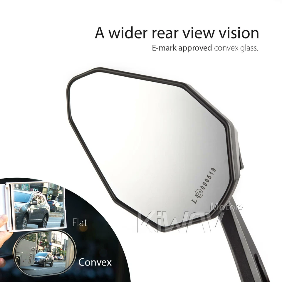 Espejos retrovisores de barra ViperII negro 12 mm atornillables para BMW F 800 R HP4 S 1000 R Foto 4 de 4