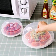 Food Plate Dish Lid Covers Vents Splatter Ventilated Kitchen for Microwave 