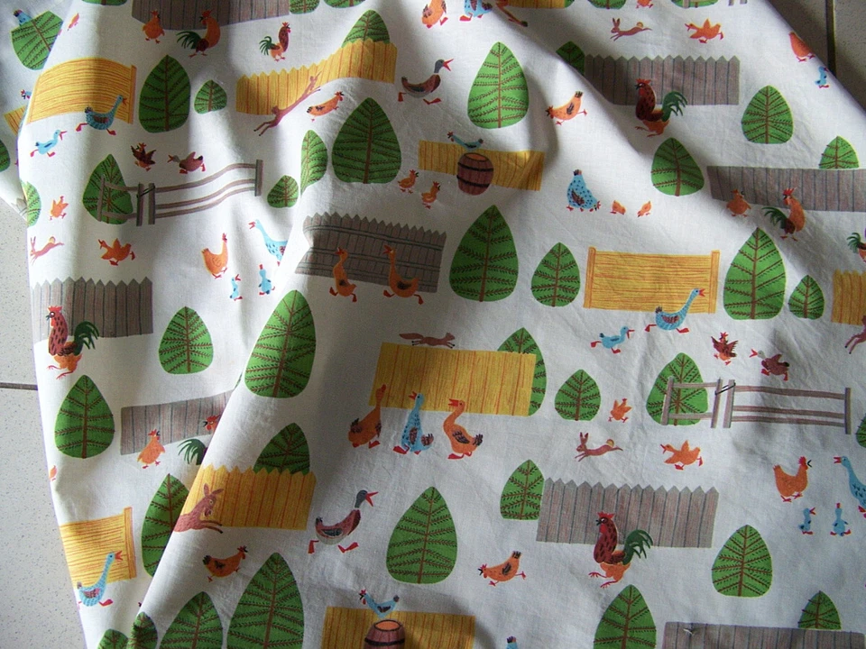 ANCIEN COUPON DE TISSU MOTIFS ENFANTINS ROMANEX DE BOUSSAC - TIS 202 - Photo 2/4