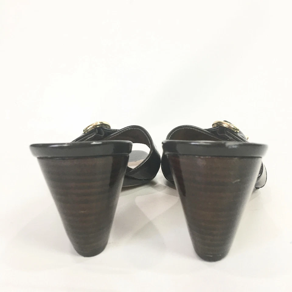 Sandalias de tacón Joan and David para mujer 6,5 charol marrón Foto 3 de 4