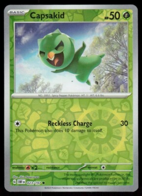 Capsakid 023/197  - Reverse Holo - Pokemon - Obsidian Flames - NM/M