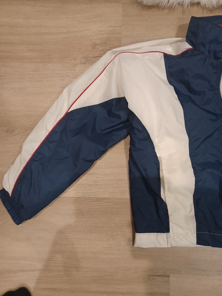 Conjunto de calentamiento pantalones y chaqueta vintage años 90 Olivia Valere talla M nailon viento trotar Foto 3 de 4