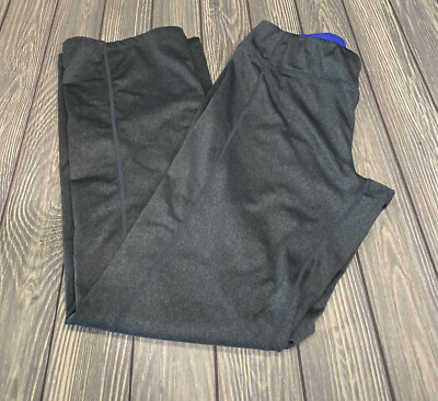 Layer 8 Performance Womens Gray Purple Workout Athletic Pants Size Medium Qwick