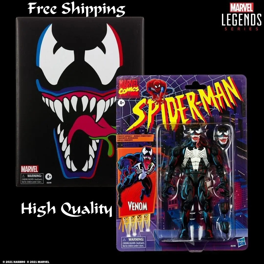 SPIDER-MAN Marvel Legends Retro Venom Pulsecon HASCON Action Figure Toy HASBRO