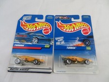 Hot Wheels TURBOA 1997 #598 Snake Car METAL Base SET OF 2
