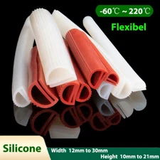 E Shape Silicone Rubber Sealing Strip, Door Window Oven Seal Gasket 12mm-30mm