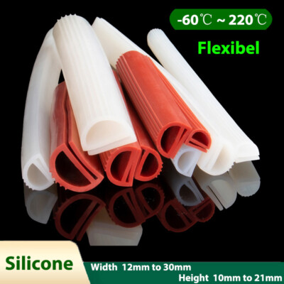 E Shape Silicone Rubber Sealing Strip, Door Window Oven Seal Gasket 12mm-30mm