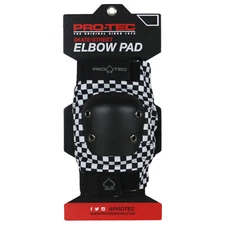 Pro Tec Skateboard Street Elbow Pads Black/White Checker Size L