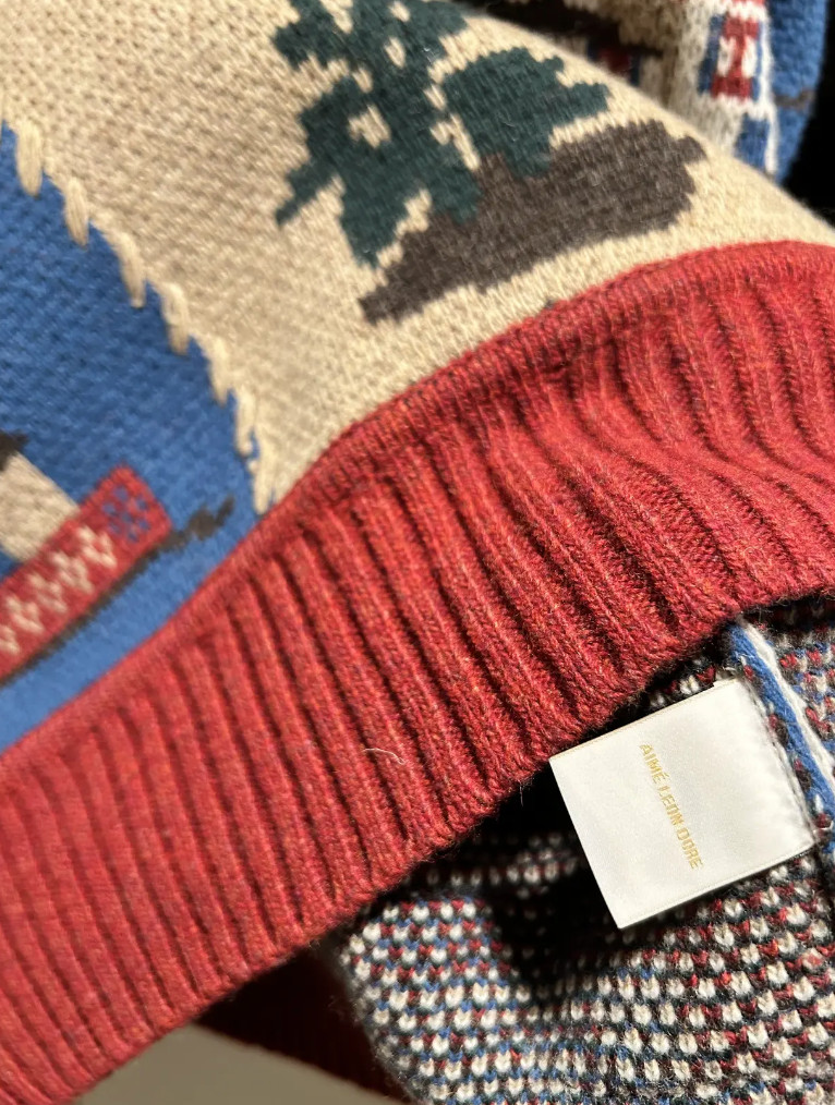 Aime Leon Dore Village patchwork sweater size Medium image 3