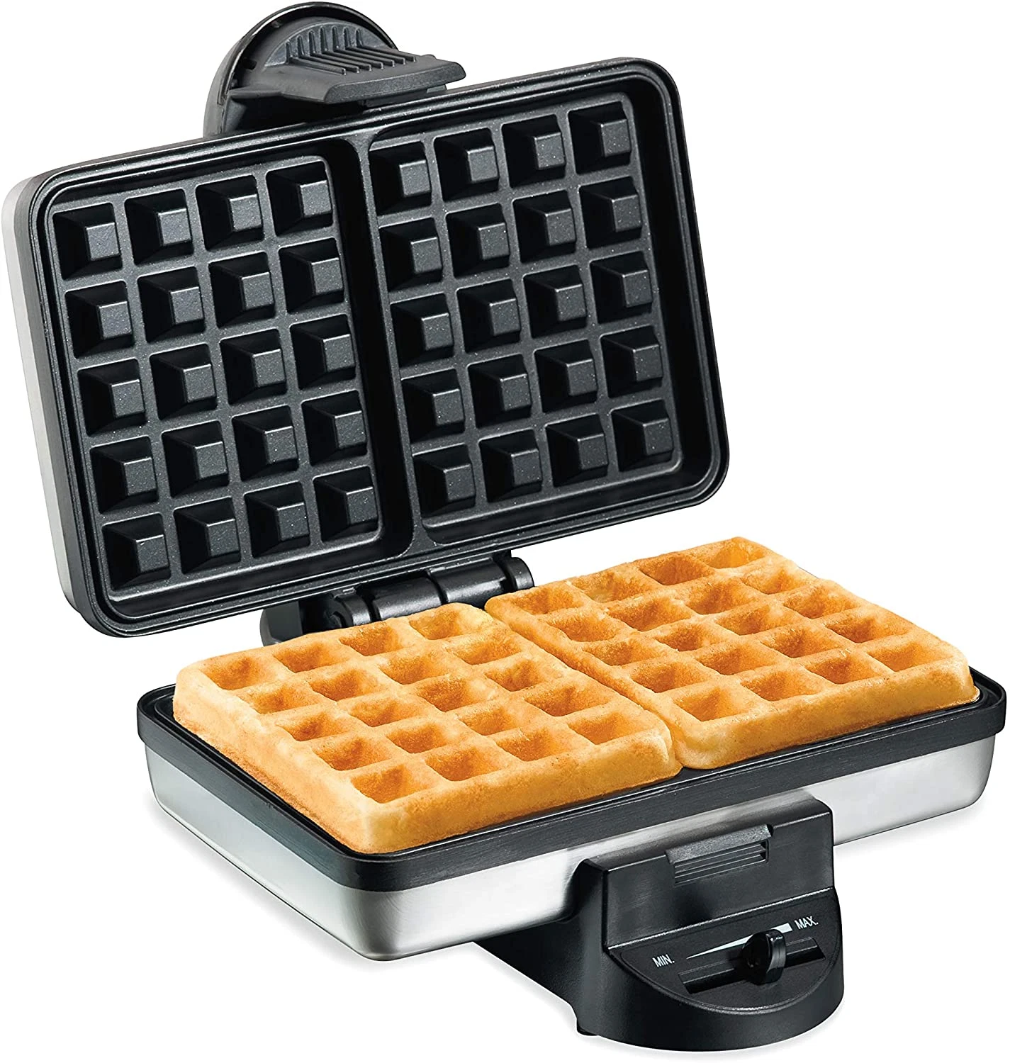 2 Slice Non Stick Belgian Waffle Maker With Browning Control Stainless Steel NEW