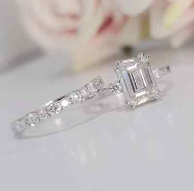 IGI Certified 2.50Ct Lab Grown Diamond 14k White Gold Women's Wedding Ring Set