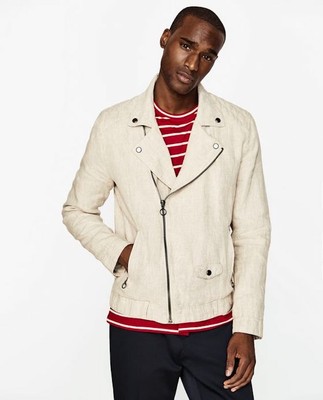 linen beige jacket