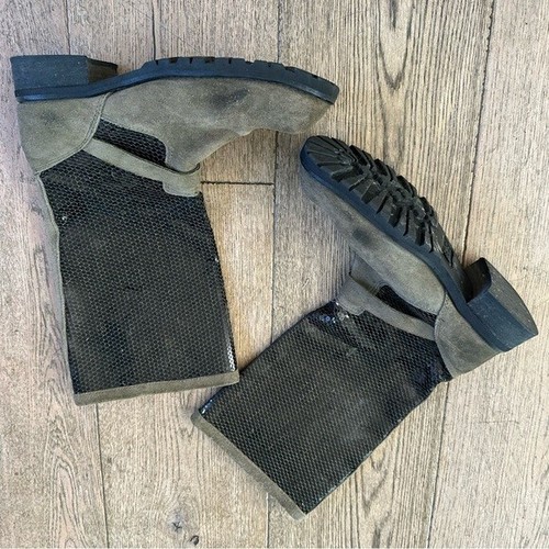 Stivali moto RAS grigio scamosciato argento metallizzato paillettes fibbia pull on donna 39/8,5 - Foto 6 di 10