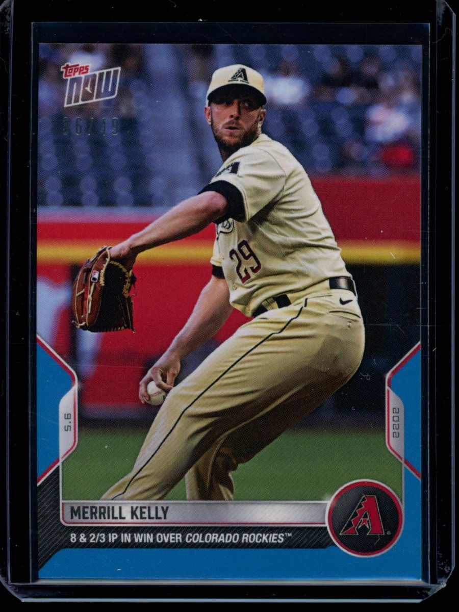 プホルス&モリーナ topps now 2022 引退 ブルー パラレル シリ 2022 Topps Now #135 Merrill Kelly Blue Parallel Card #d 36/49 | eBay