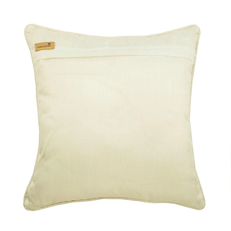 Copricuscino Lancio Beige 16"x16", Decorazione Divano Seta - Perla Beige Mistero - Immagine 3 di 4