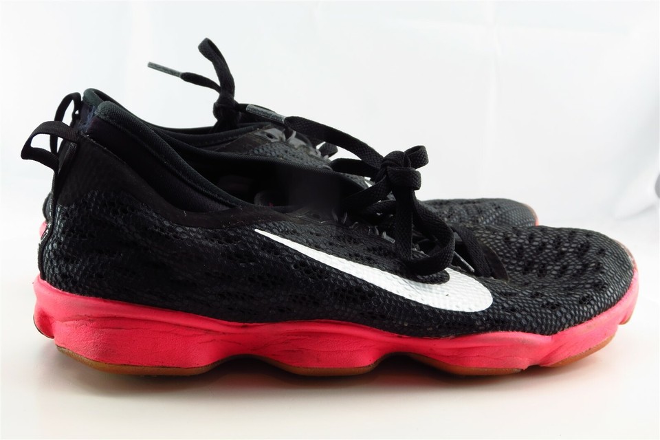 Nike Zoom fit Agility Women Sz 6.5 M Black Lace Up Running Synthetic