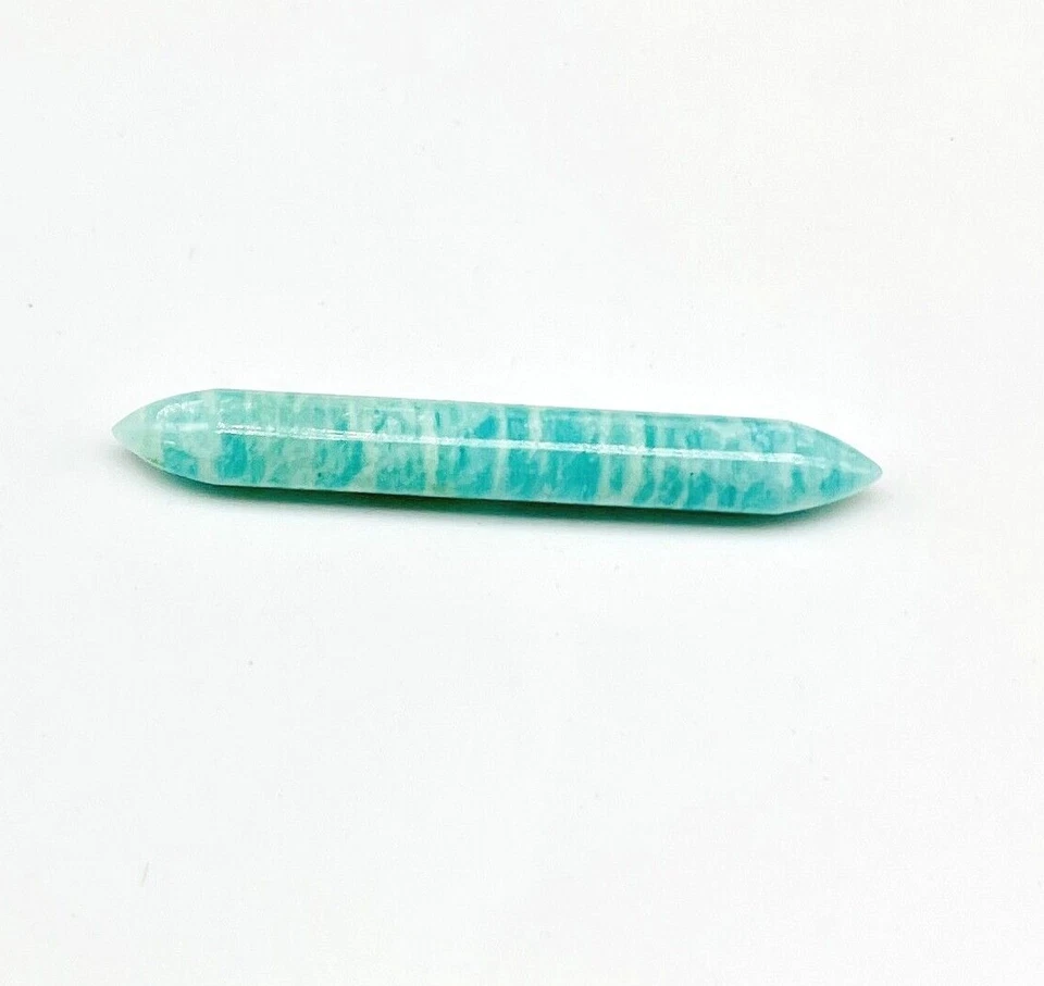 Colmillo de piedras preciosas de amazonita natural, pinza tribal de 14 g a 1/2"" y personalizada. Foto 4 de 4