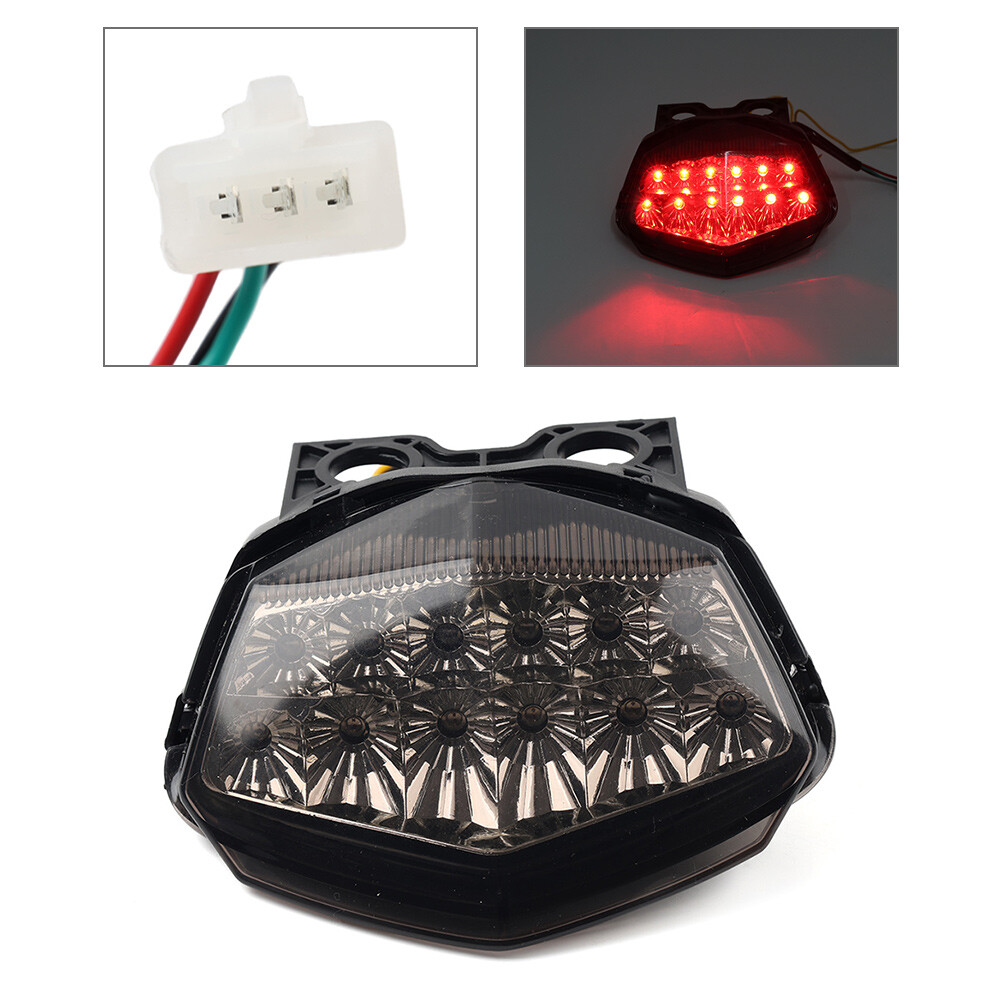 Integrated LED Tail Light Turn Signals Blinker Smoke Fit Kawasaki