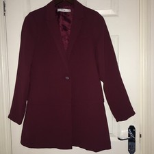 New Women’s Oxblood Single Button Blazer Uk Size 8