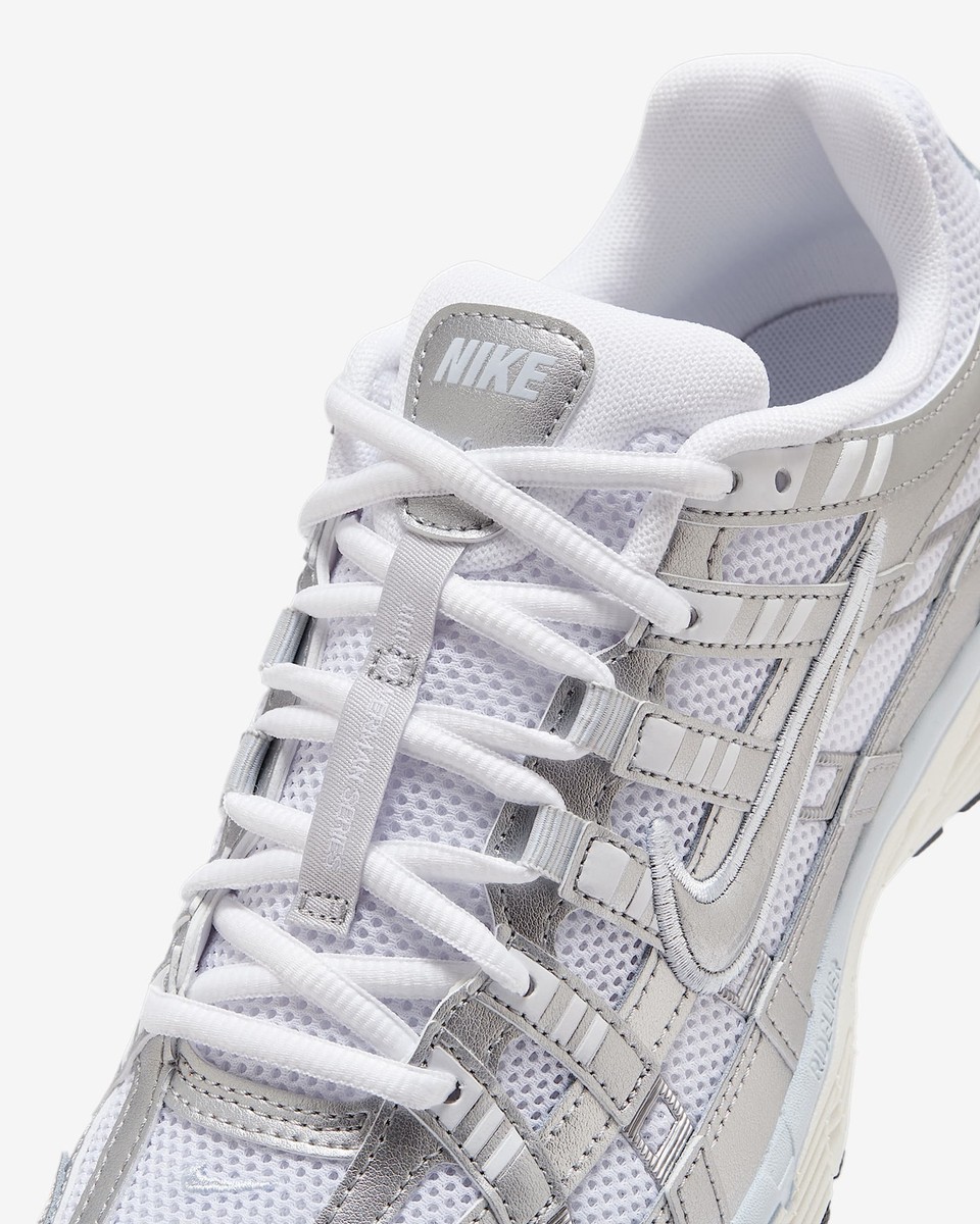 BV1021-106 Nike P-6000 White Blue Tint Sail Metallic Silver