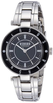 Versus by Versace Women's SP8190015 Logo Analog Display Quartz Silver Watch