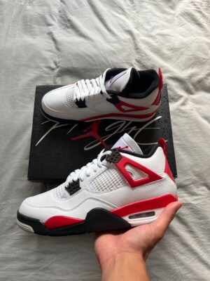 Nike Air Jordan 4 Retro Red Cement EU 42.5/ US9 NEU DEADSTOCK