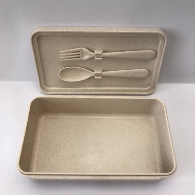 Lunchbox Bento with Utensils ~ Recycled Plastic BPA Free New Without Box