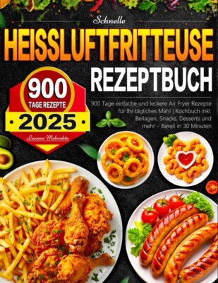 2025 Heissluftfritteuse Rezeptbuch: 900 Tage einfache & leckere Air Fryer Buch