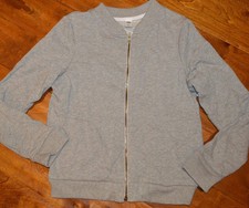 Boy's Old Navy Gray Full Zip Varsity Fleece Sweater Sizes 5, 8, 14