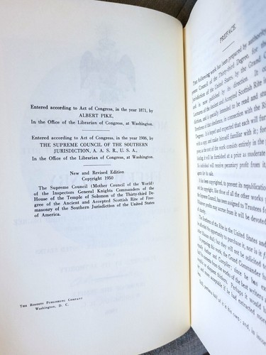 Albert Pike MORALS AND DOGMA Revised Ed 1950/1966 Printing Hardcover NICE - Picture 3 of 6