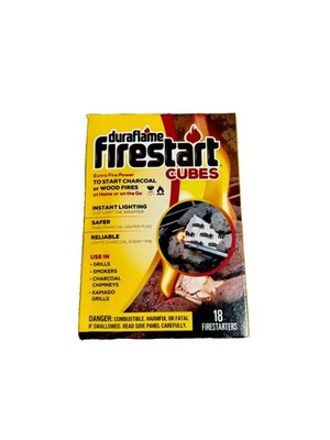 Duraflame Firestart Cubes Fire Starter Cubes Instant Lighting 18 Pack Camping