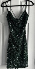 B. Darlin Sequin Strappy Bodycon Mini Dress Green Size L