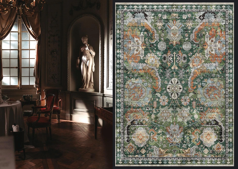 Washable Area Rug, Stain & Water Resistant Non-Slip Rug for Home Decor - Image 2 of 4