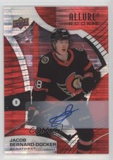 2021-22 Upper Deck Allure Rookies Red Rainbow Jacob Bernard-Docker #128 Auto g9x
