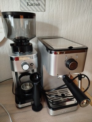 GRAEF Siebtraeger - Espressomaschine Salitia ES 400 +  Kaffeemühle Salitia 